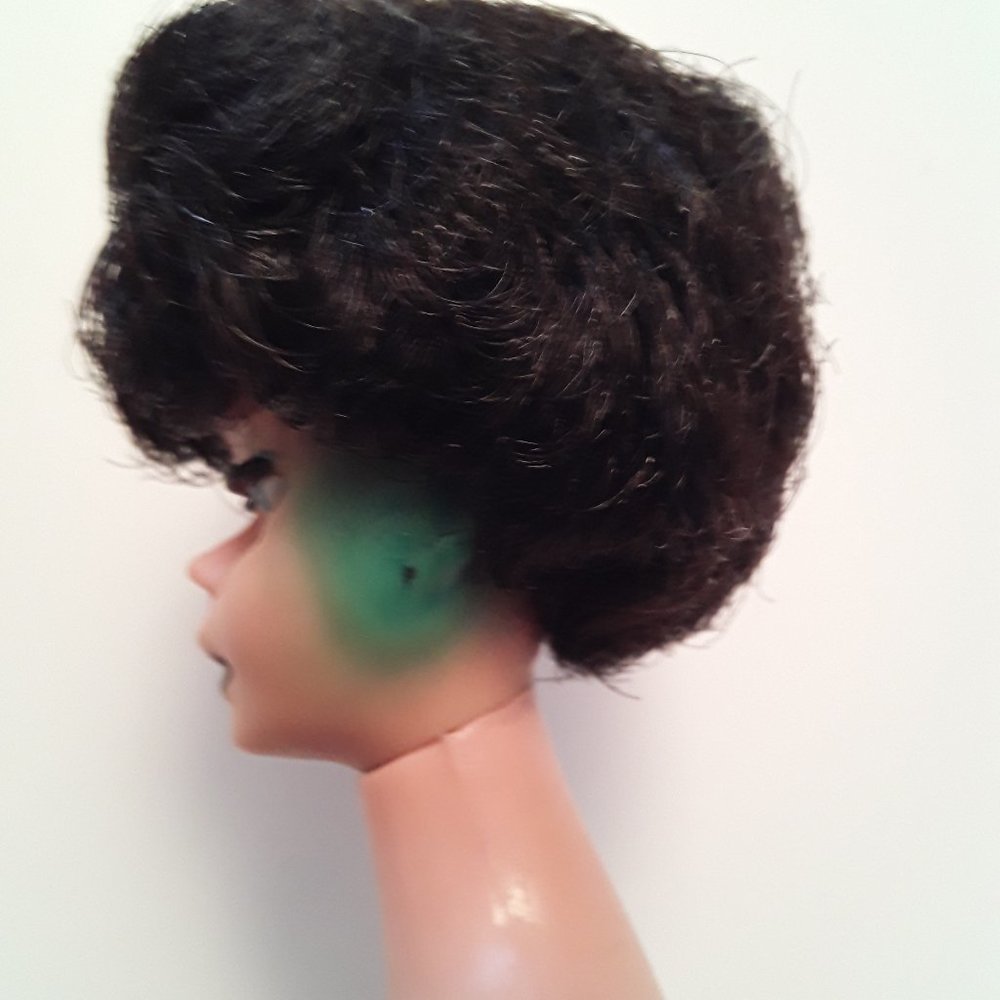 Vtg 1961 Mattel Barbie Bubble Cut Hair, Raven, Brunette Bouffant - Picture 14 of 16